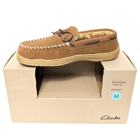 clarks mens leather slippers size 9